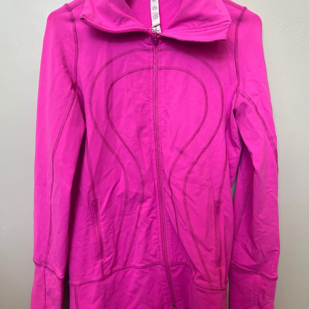 Lululemon Athletics hot pink zip up jacket size 6